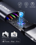 USB C to Lightning Cable, iPhone Charger cable Nylon Braided, B005CL