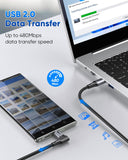 Right Angle USB C Cable, 60W 90 Degree USB C to USB C Cable, B085CC