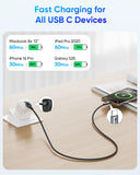 Right Angle USB C Cable, 60W Fast Charging 90 Degree USB C to USB C Cable, B083CC