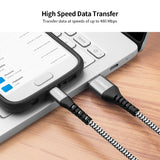 SUNGUY Micro USB 2.0 Cable Braided Fast Charging Data Sync Cord B005B#