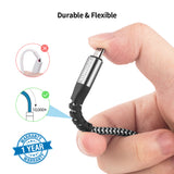 SUNGUY Micro USB 2.0 Cable Braided Fast Charging Data Sync Cord B005B#