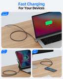 SUNGUY Right Angle USB C to USB C Cable,20Gbps USB C 3.2 Gen 2 Data 100W PD Cable B040CC#