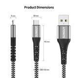SUNGUY Micro USB 2.0 Cable Braided Fast Charging Data Sync Cord B005B#