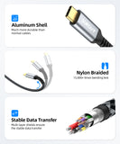 USB C 3.1 Gen 2 USB A Android Auto Cable 10Gbps 3A USB A to C Data Fast Charging Cable B104# (Wholesale & Customized)