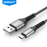 SUNGUY Micro USB 2.0 Cable Braided Fast Charging Data Sync Cord B005B#