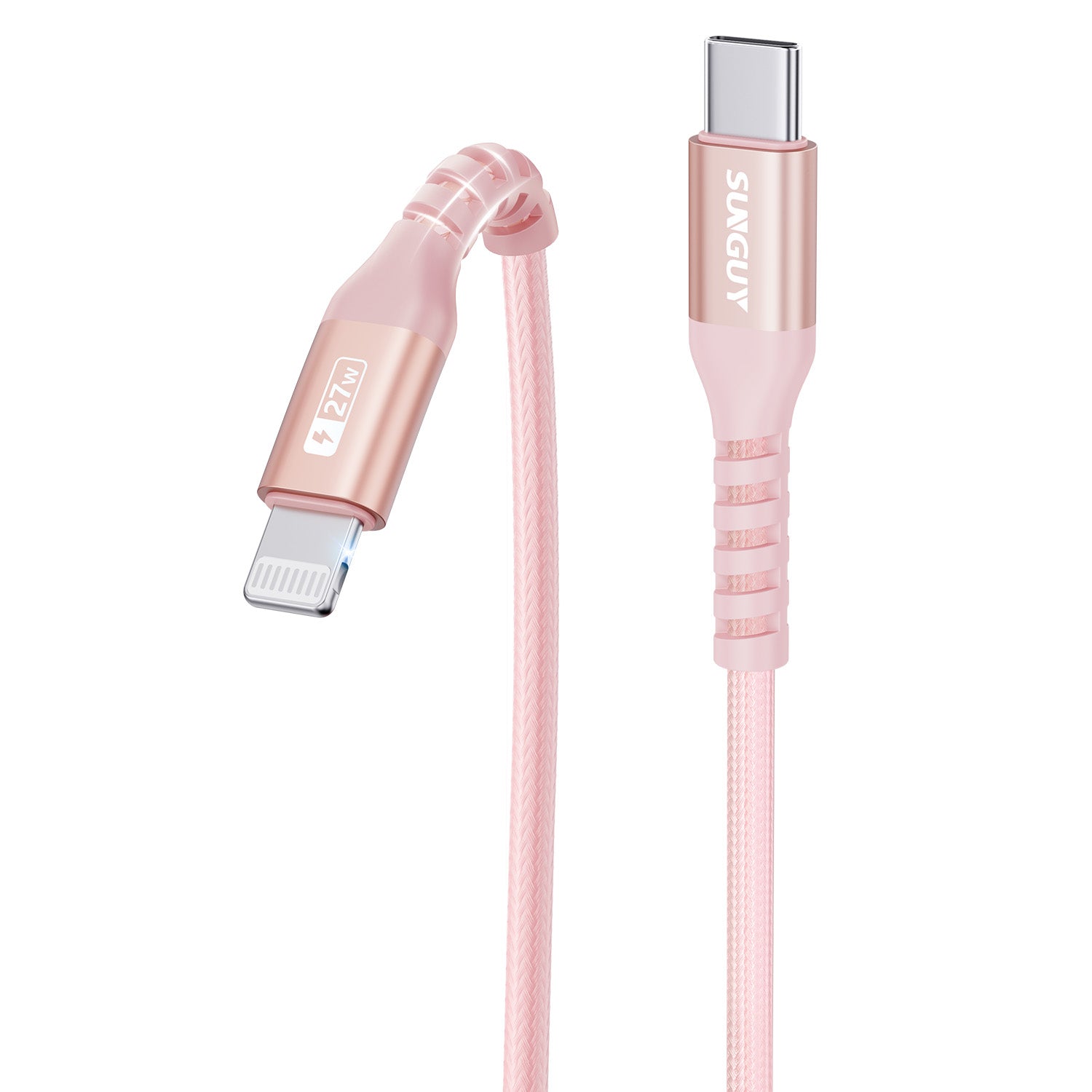 SUNGUY USB C to Lightning Cable, iPhone Charger Cable Nylon Braided, B005CL
