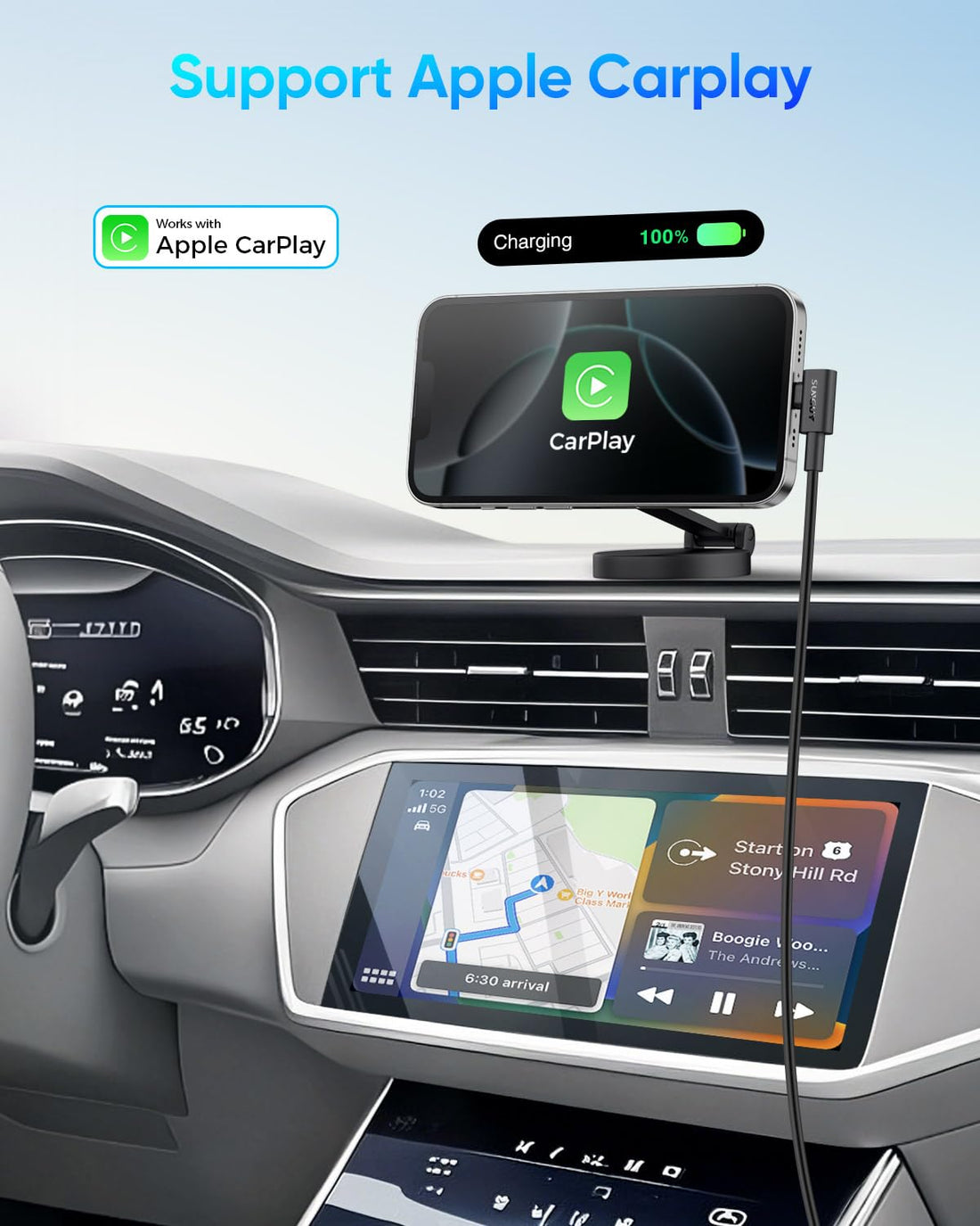 SUNGUY USB A to Lightning Cable, 90 Degree, iPhone Charger Cord, B030AL