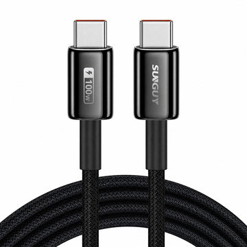 SUNGUY 100W PD USB-C Data Cables Type C Fast Charging USB C Power Cable B260CC