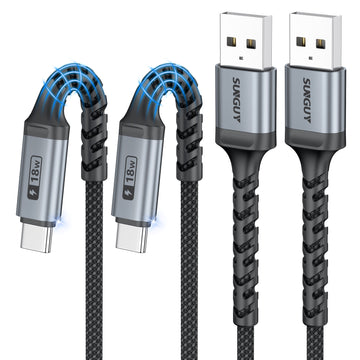 SUNGUY USB A to USB C  Cable 18W Fast Charging Data Cable, B240AC
