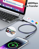 USB A to Lightning Cable, iPhone Charger cable Nylon Braided, B005AL