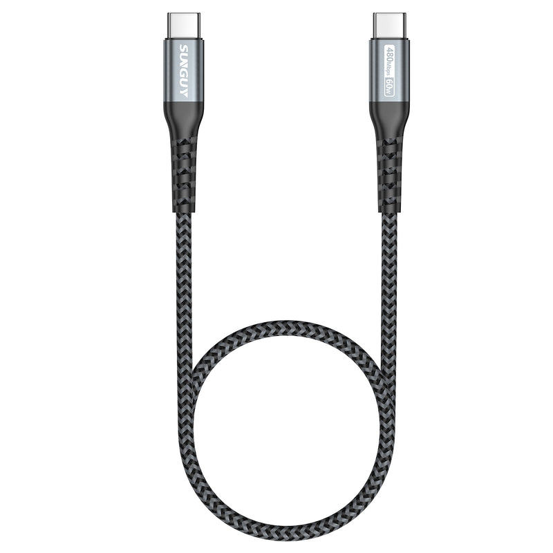 SUNGUY USB C to USB C Cable 60W PD Fast Charge Type C Charger cable co