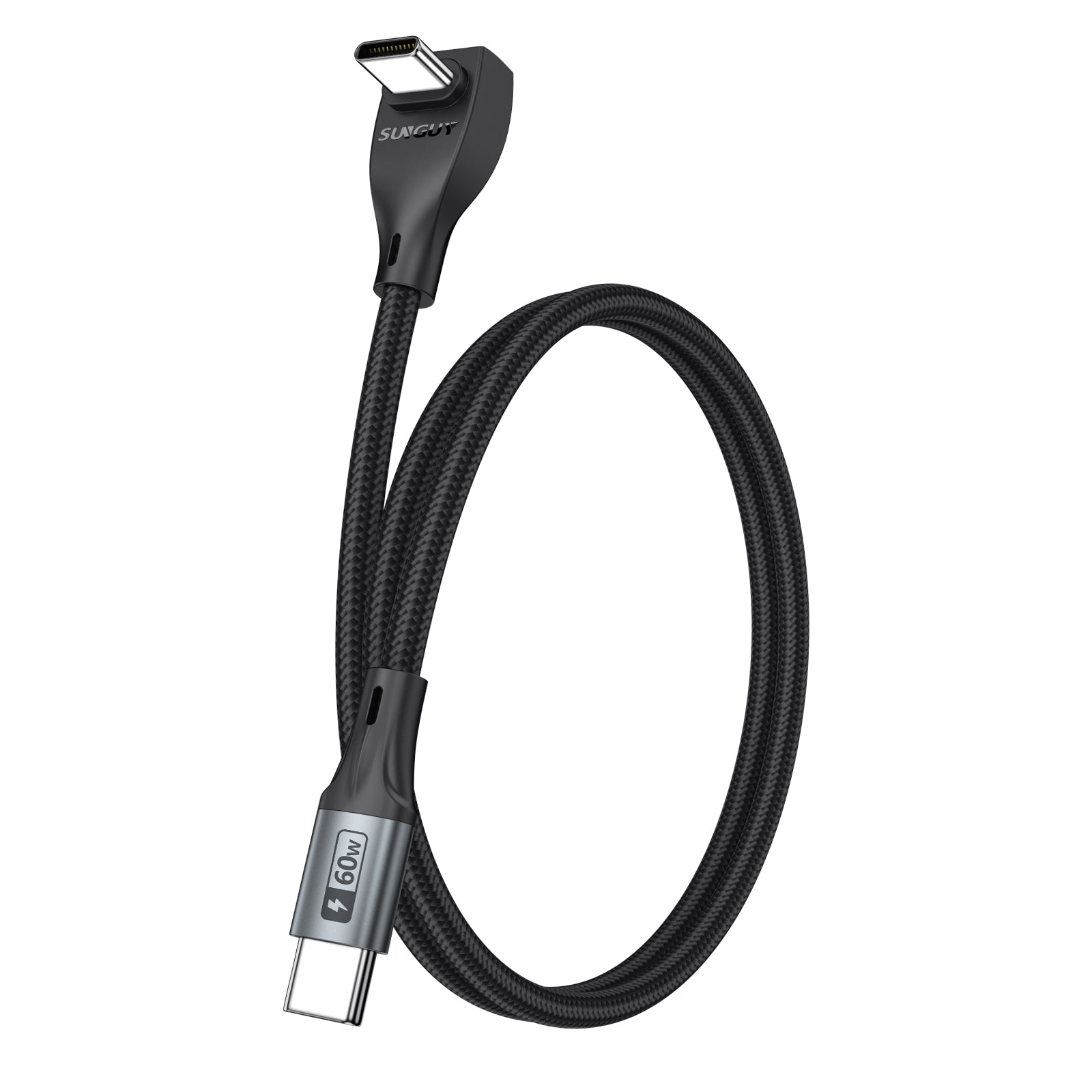 SUNGUY 90-Grad 60W USB-C Ladekabel, B083CC