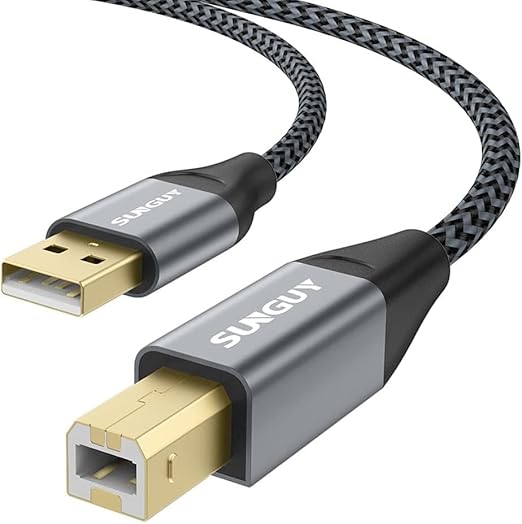 SUNGUY Langes USB A auf B 2.0 Druckerkabel, B105