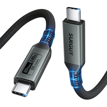 SUNGUY USB C to USB C Cable, 80Gbps Data Transfer 240W Fast Charging, ‎B142