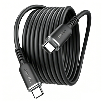 SUNGUY 100W USB C to USB C Cable, Soft Silicone, Fast Charging, B065CC