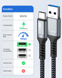 SUNGUY USB 3.0 A to USB C Charger Cable 5Gbps High Speed & Data Transfer Compatible (Wholesale & Customized)