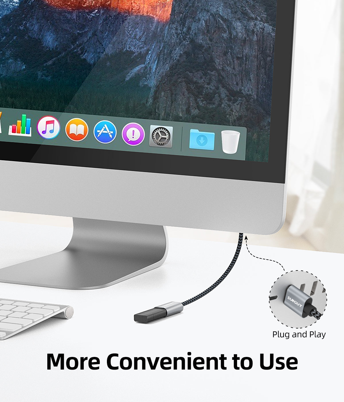 SUNGUY USB 3.0 5Gbps Super-Fast USB A Male to Female Cable USB Extension Cable, B003