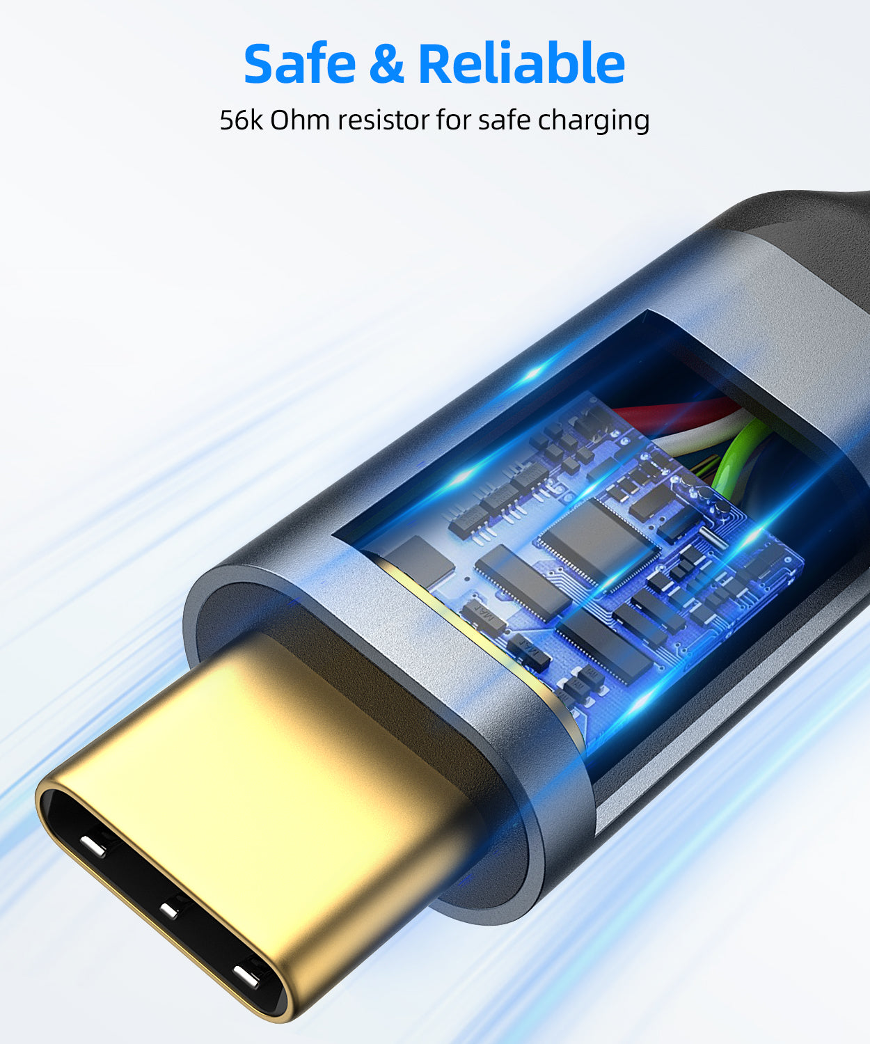 SUNGUY USB C 3.1 Gen 2 USB A Android Auto Cable 10Gbps 3A USB A to C Data Fast Charging Cable, B104