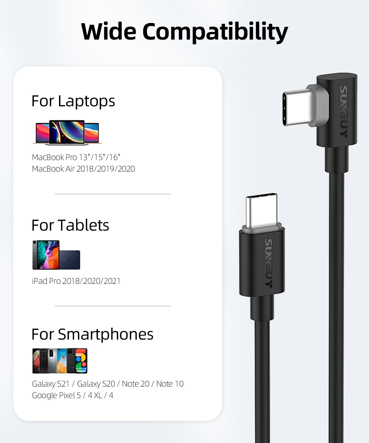 SUNGUY USB C to USB C cable 60W Charging Cable, B033