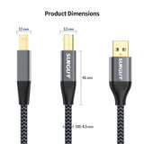 SUNGUY  Long USB A to B 2.0 Printer Cable (Wholesale & Customized)
