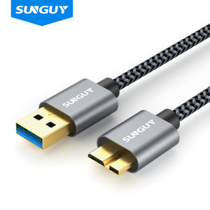 SUNGUY Micro USB 3.0 Cable USB A Male to Micro B Hard Drive Cable B002#