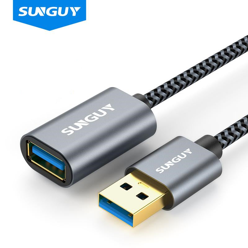SUNGUY USB 3.0 5Gbps Super-Fast USB A Male to Female Cable USB Extensi