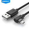 SUNGUY Right Angle 90 Degree Micro USB Fast Charge Data Cable B030B#